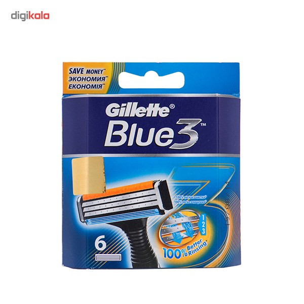 تیغ یدک ژیلت مدل Blue 3 بسته 6 عددی تیغ یدک ژیلت مدل Blue 3 بسته 6 عددی