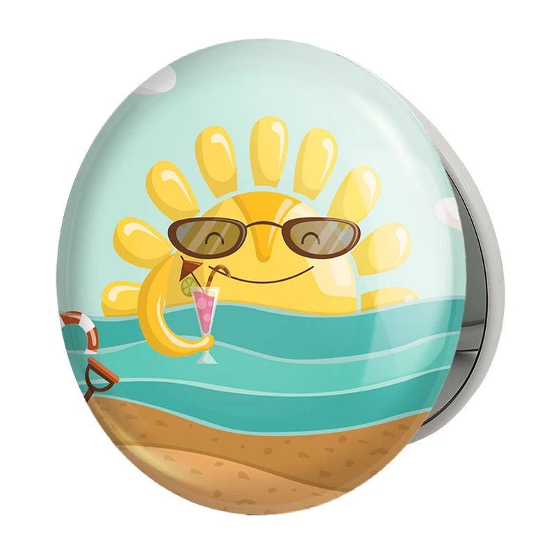 آینه جیبی خندالو طرح تابستان مدل تاشو کد 29593