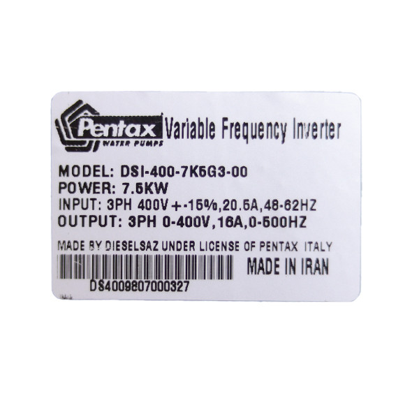 اینورتر پنتاکس مدل DSI-400-7K5G3 ظرفیت 7.5 کیلووات