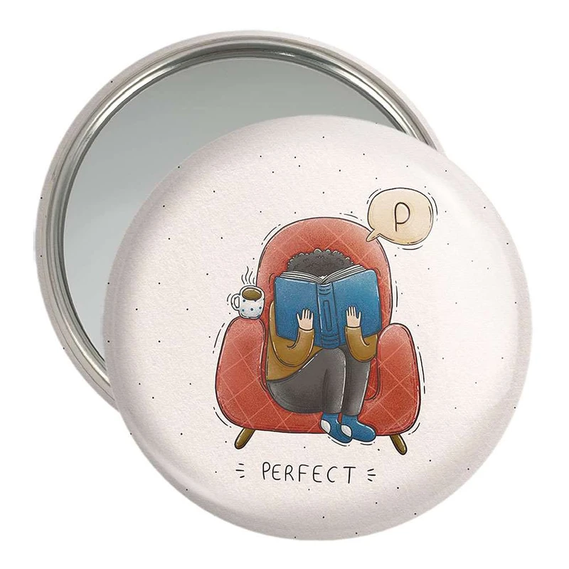 آینه جیبی خندالو مدل کتاب خوان  کد 5403