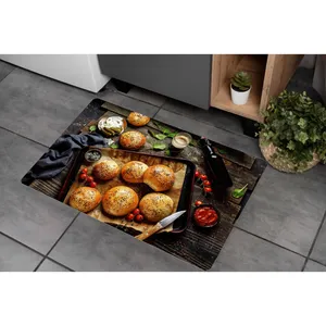 پادری مدل سه لایه رویه مخمل طرح آشپزخانه کد S607 سایز 75x45 سانتی متر