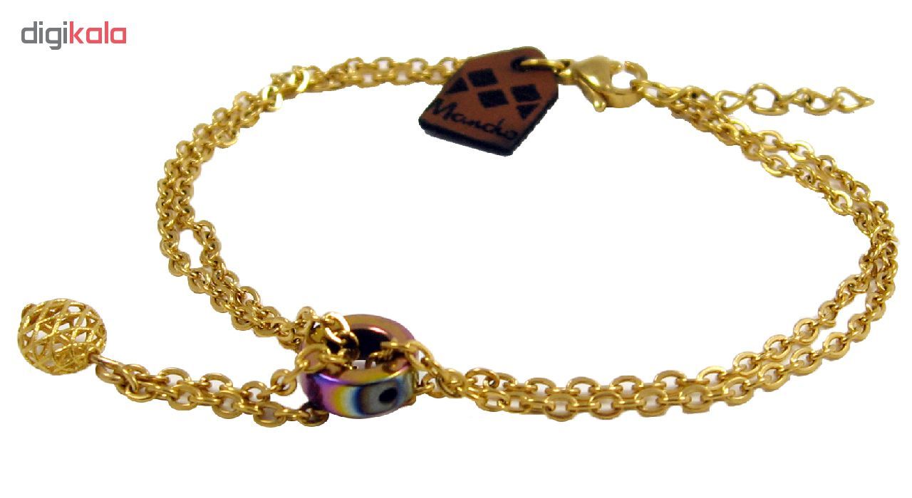 دستبند طلا 18 عیار زنانه مانچو مدل bfg144 -  - 5
