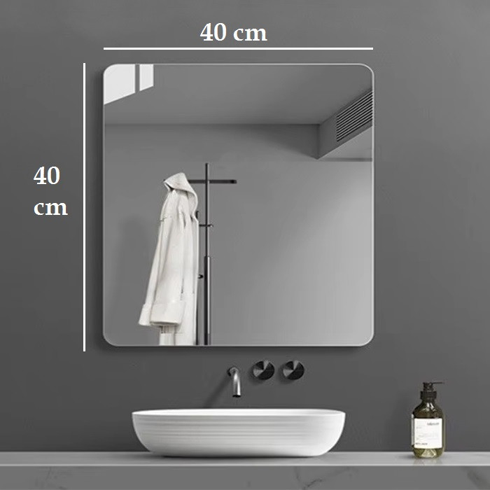 آینه سرویس‌ بهداشتی آزالیا مدل مربع M4040 سایز 40*40 سانتی متر