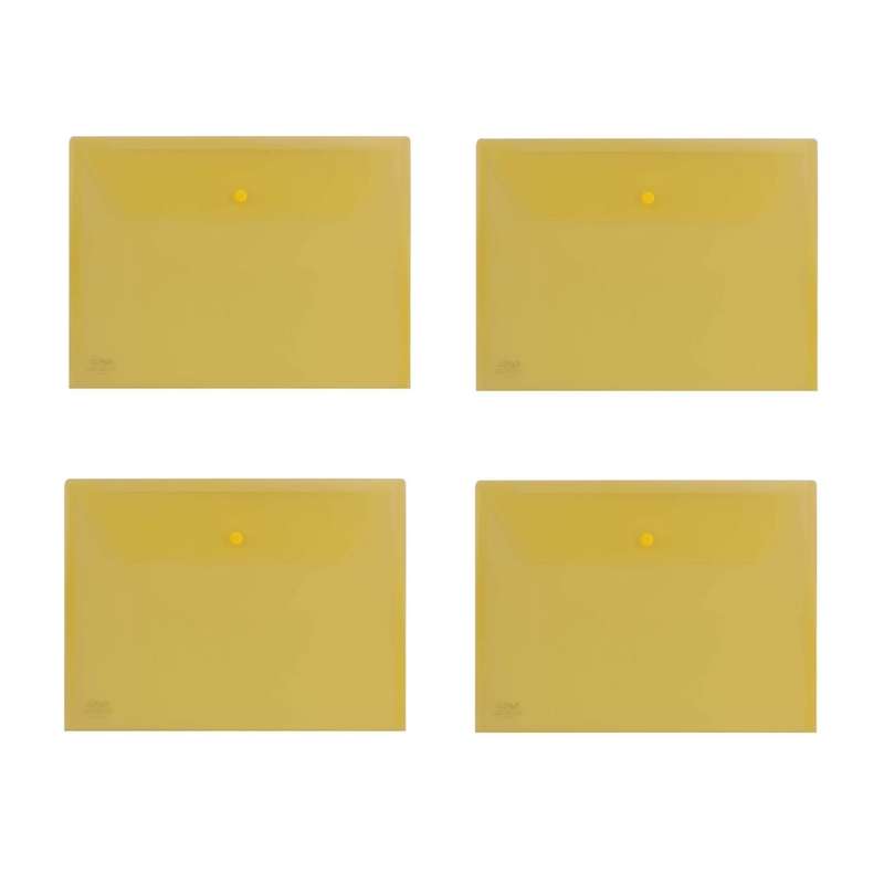 پوشه دکمه دار پاپکو مدل A4 بسته 4 عددی