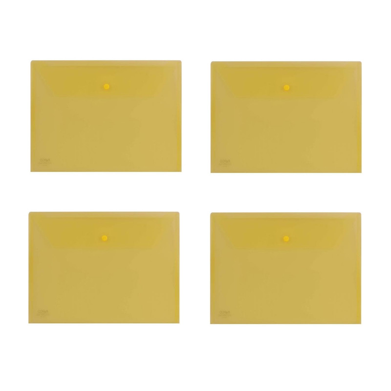 پوشه دکمه دار پاپکو مدل A4 بسته 4 عددی