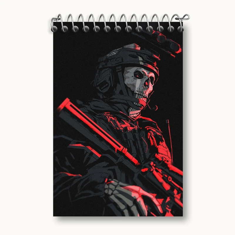 دفتر یادداشت 50 برگ خندالو مدل کال اف دیوتی (Call of duty) کد F11