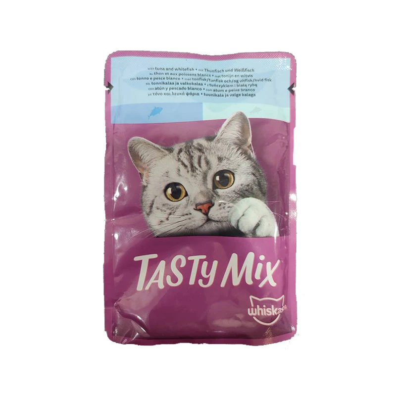 پوچ گربه بالغ ویسکاس مدل Catch of the Day Tasty Mix با طعم ماهی تن و سفید وزن ۸۵ گرم