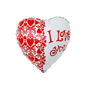 بادکنک فویلی مدل قلب طرح I Love You