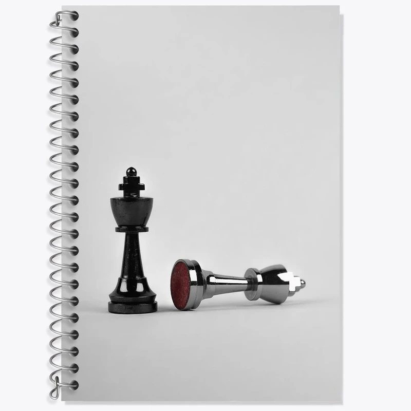 دفتر زبان 50 برگ خندالو مدل سه خط طرح شطرنج کد 29248