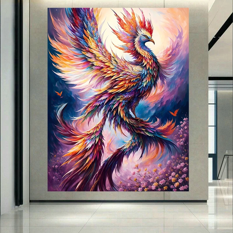 تابلو بوم طرح مخمل سیمرغ مدل افسانه ای کد AR302447