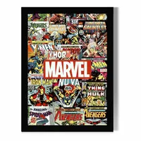 تابلو مدل دیواری طرح لوگو مارول | Marvel کد FD182