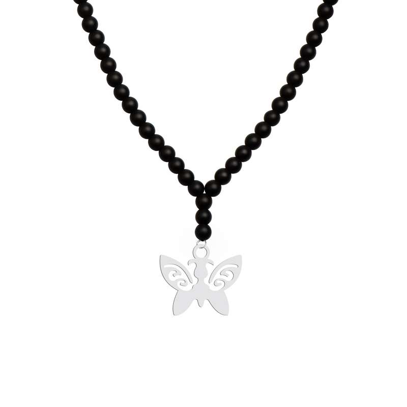 گردنبند نقره زنانه هایکا مدل پروانه کد n.ha1-125