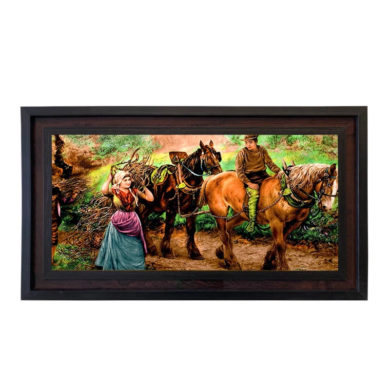 تابلو فرش ماشینی مدل هیزم شکن کد 8804