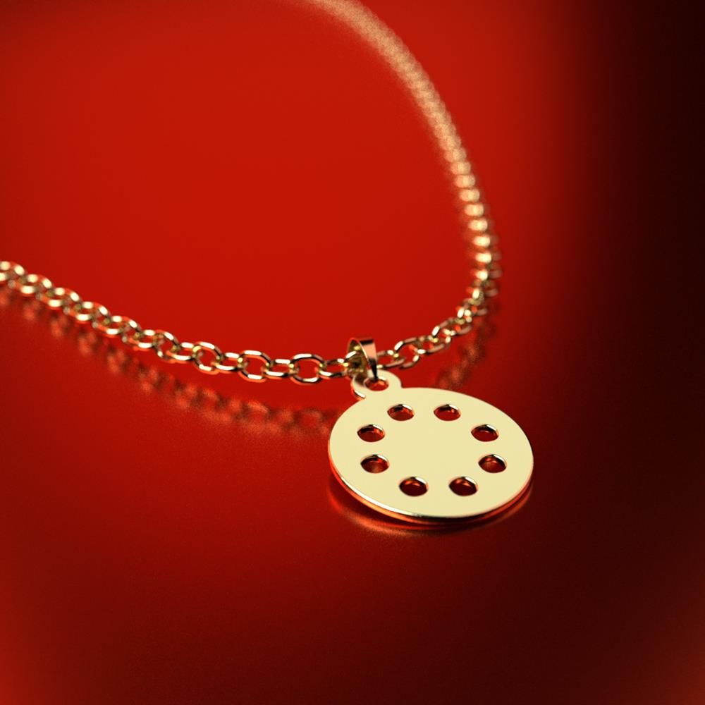 آویز گردنبند طلا 18 عیار زنانه مدوپد مدل دایره کد PA1-10774 - - 3