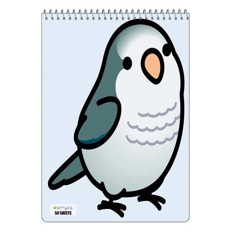 دفتر نقاشی 50 برگ سیمی کارنیکا طرح طوطی Parrot کد 62201