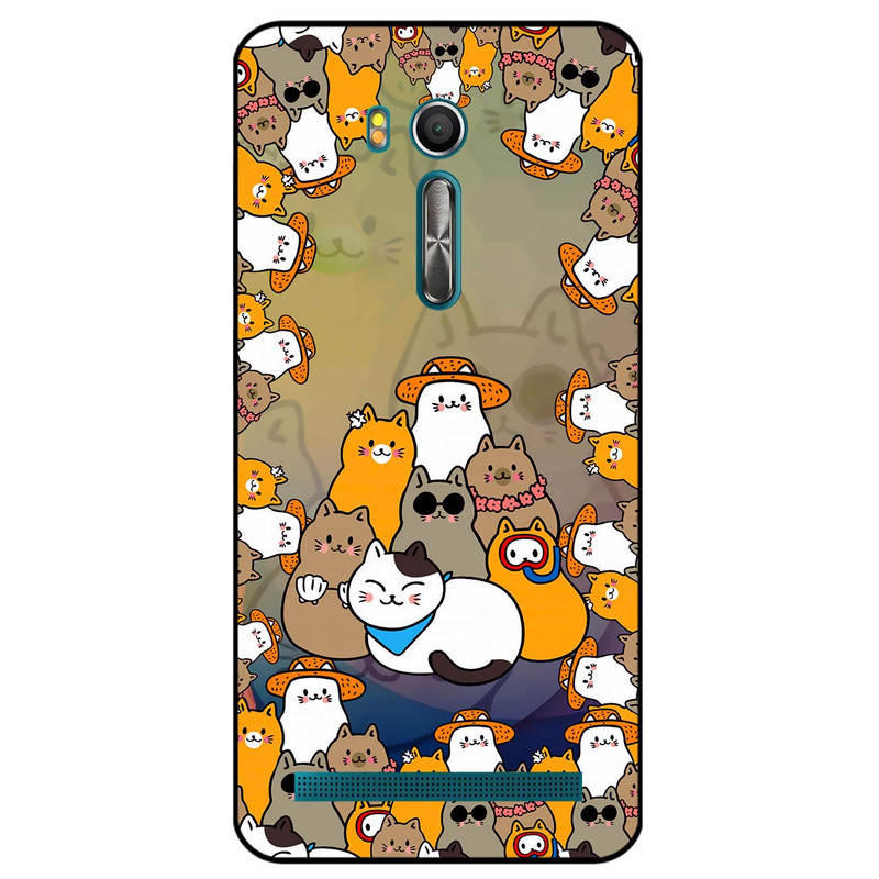 کاور مگافون طرح گربه مدل 7717 مناسب برای گوشی موبایل ایسوس Zenfone Go / ZB551KL