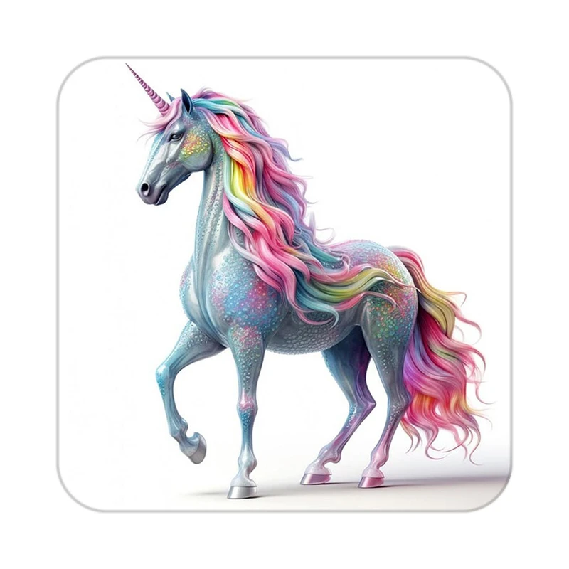 زیر لیوانی کاکتی طرح اسب تک شاخ و یونیکورن مدل mp29118