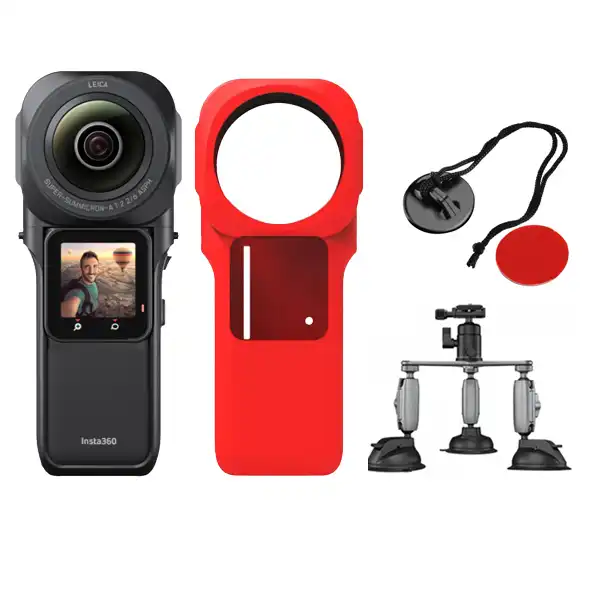دوربین فیلم برداری ورزشی اینستا 360 مدل ONE RS 1-INCH 360 EDITION به همراه لوازم جانبی