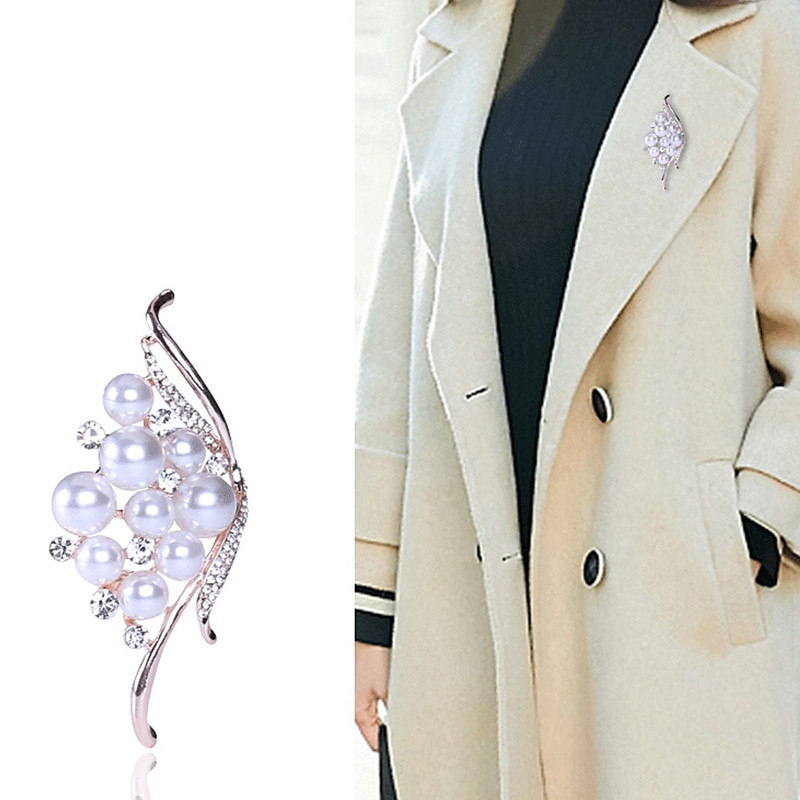 گل سینه زنانه مدل سبد مروارید کد 338