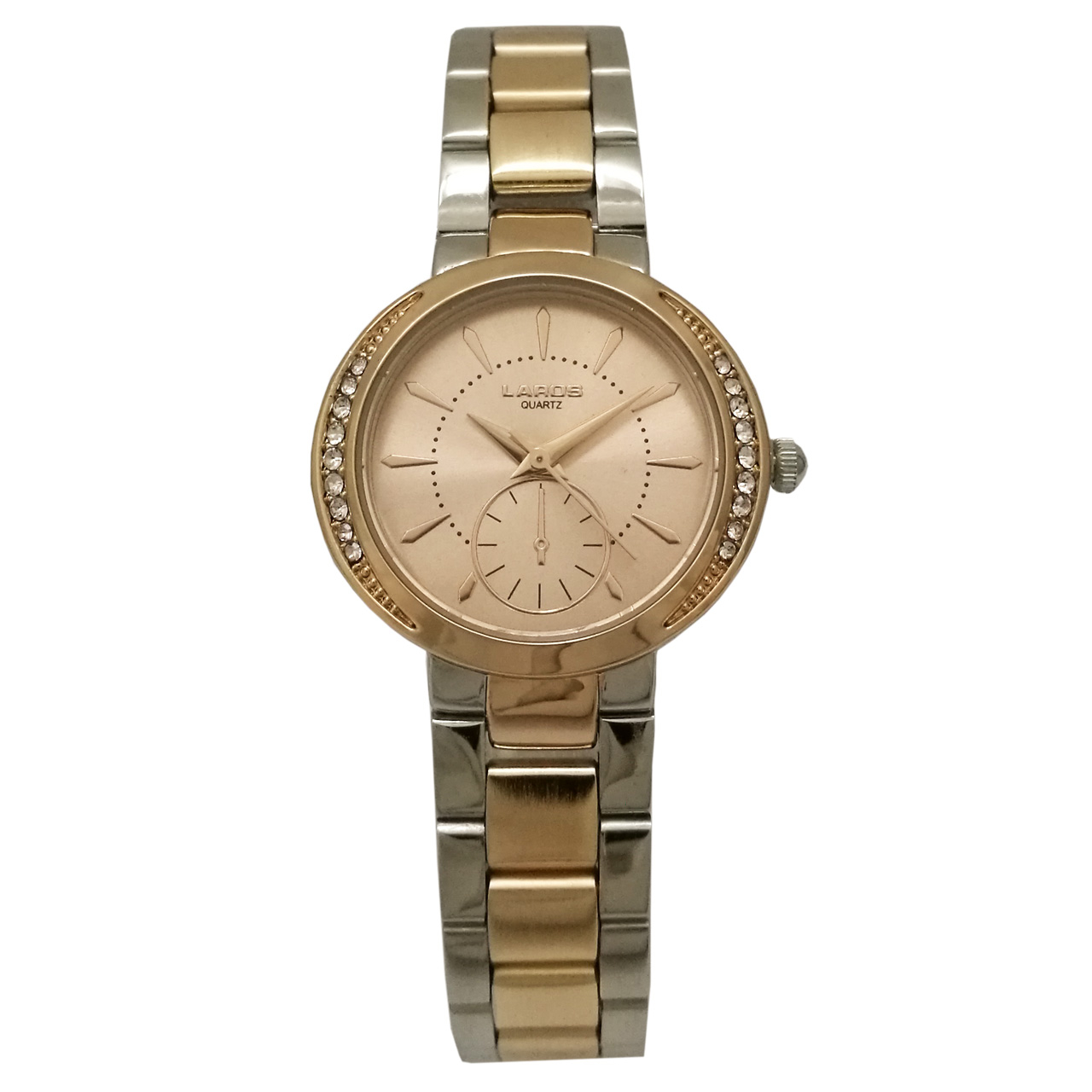 ساعت مچی عقربه ای زنانه فلزی رزگلد لاروس مدل 1117-80156