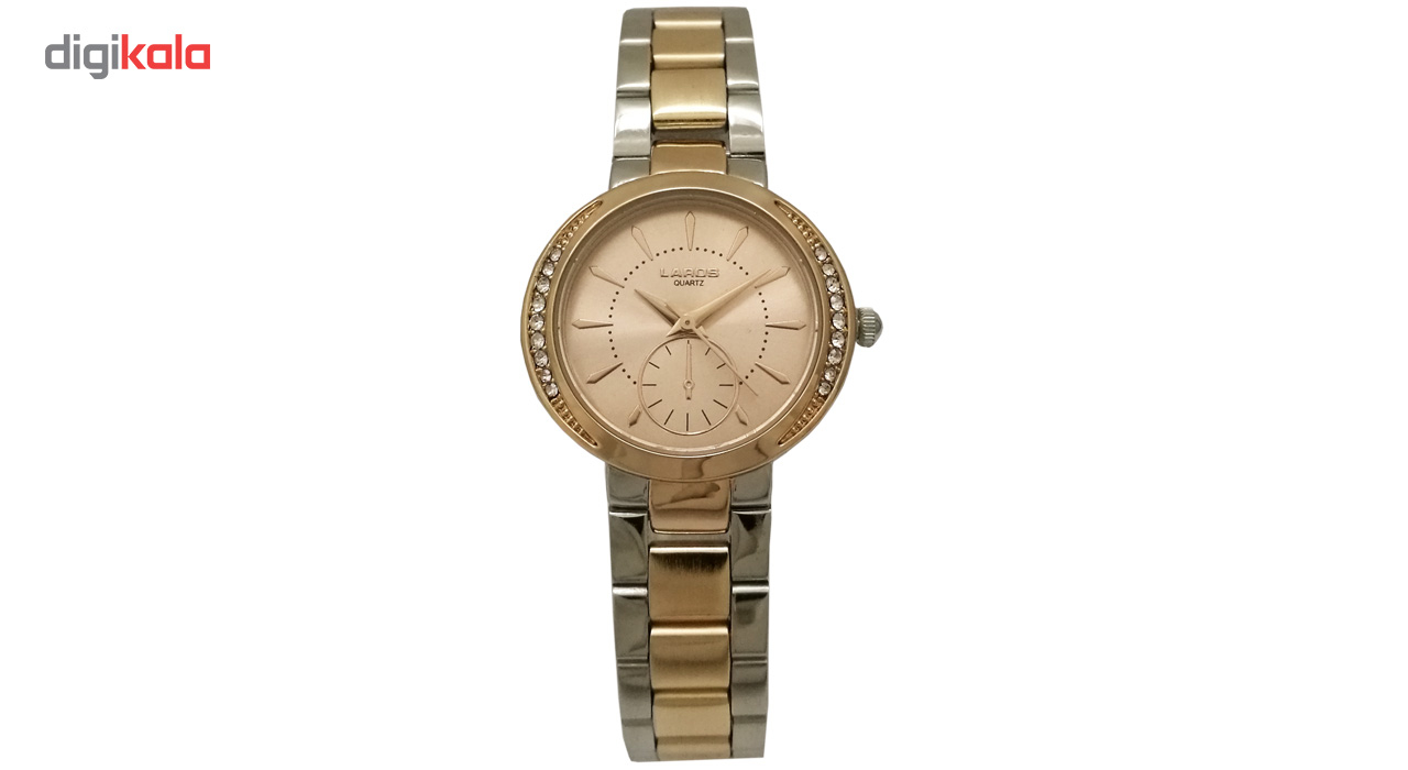 ساعت مچی عقربه ای زنانه فلزی رزگلد لاروس مدل 1117-80156