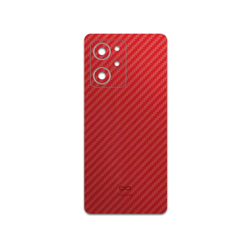 برچسب پوششی ماهوت مدل Red-Fiber مناسب برای گوشی موبایل شیائومی Poco X5 Pro