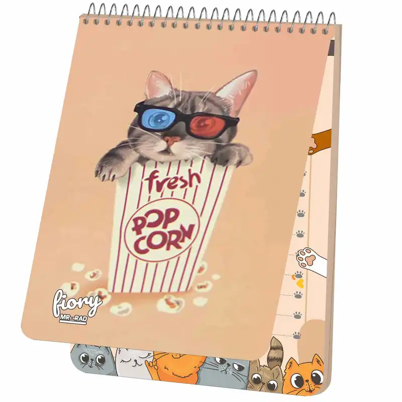 دفترچه یادداشت مستر راد طرح گربه آمازون مدل پاپ کورن کد fiory 1775