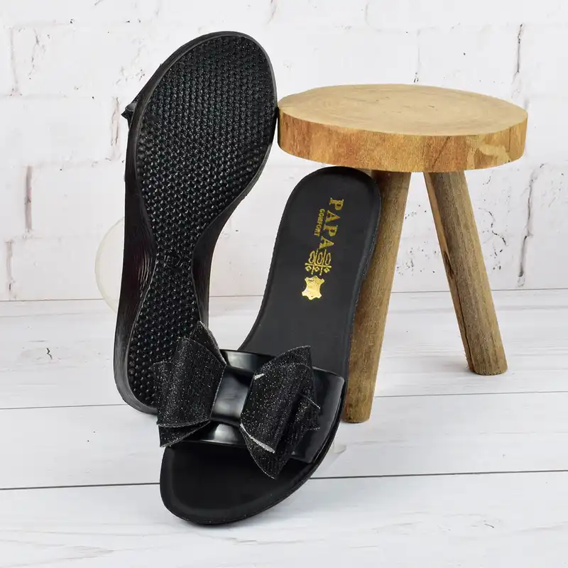 دمپایی زنانه مدل پاپیونی اکلیلی BK.2137