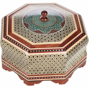 شکلات خوری خاتم اثر خادم ملت مدل  هشت ضلعی طرح 2 سایز کوچک