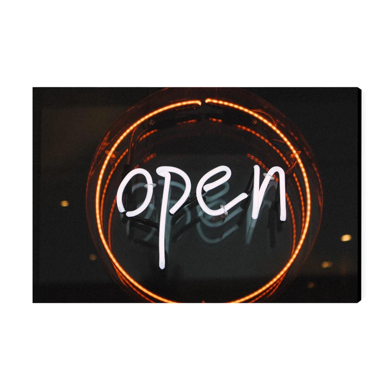 تابلو شاسی عرش مدل فانتزی Open نئونی شبرنگ کد As2983