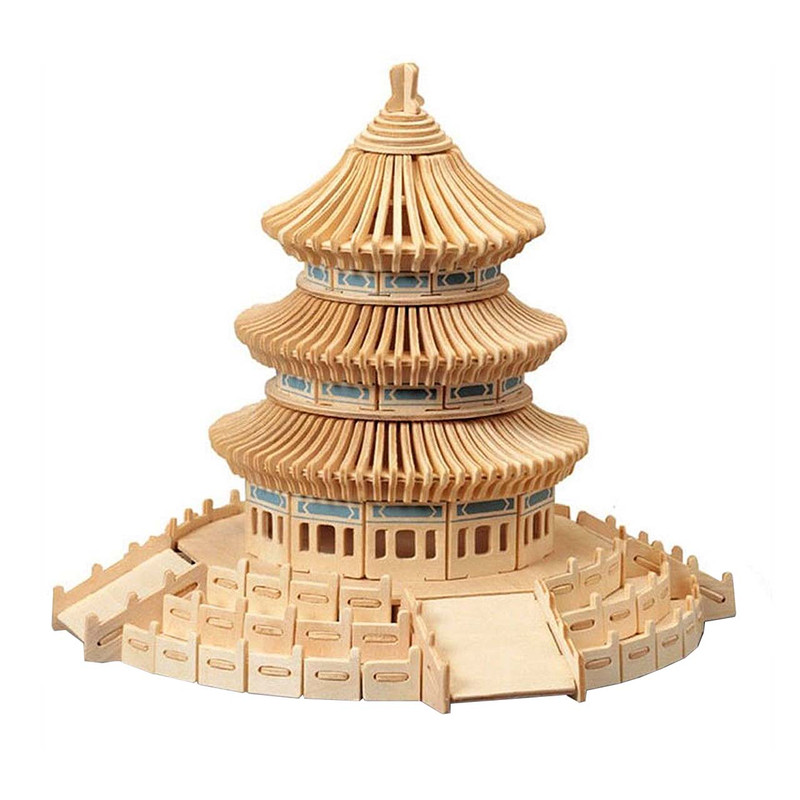 پازل ساختنی چوبی مدل معبد بهشت
