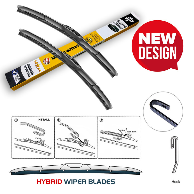 تیغه برف پاک‌کن پاسیکو مدل HYBRID PLUS مناسب برای ام وی ام X22 بسته 2 عددی