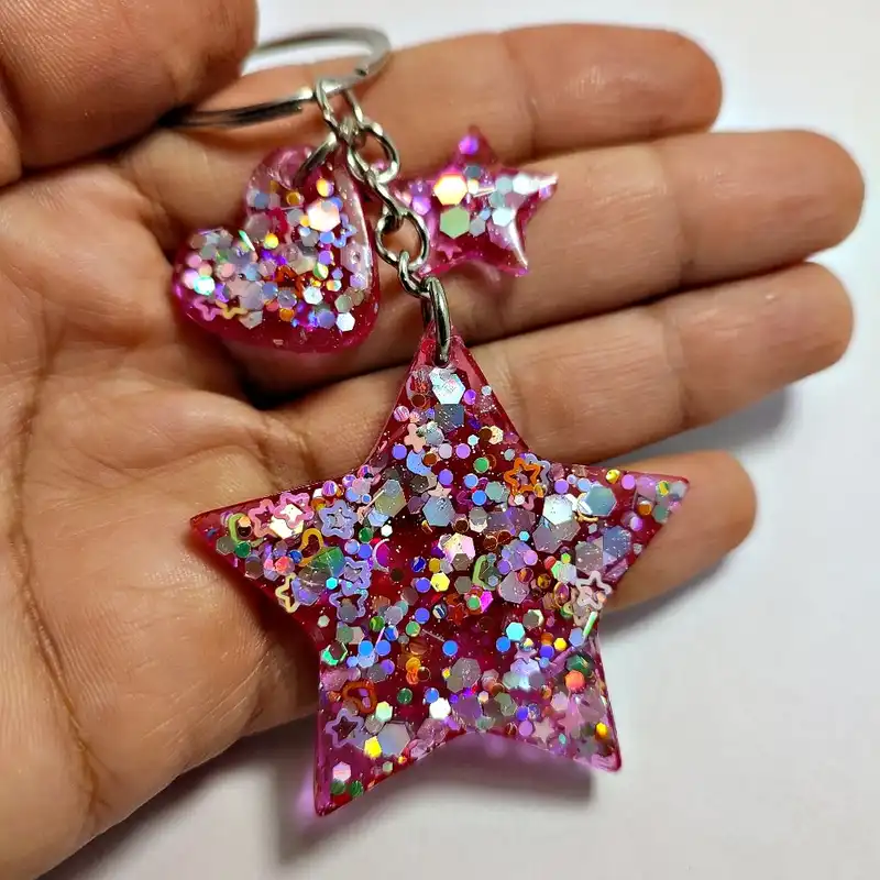 جاکلیدی مدل شبرنگ طرح ستاره