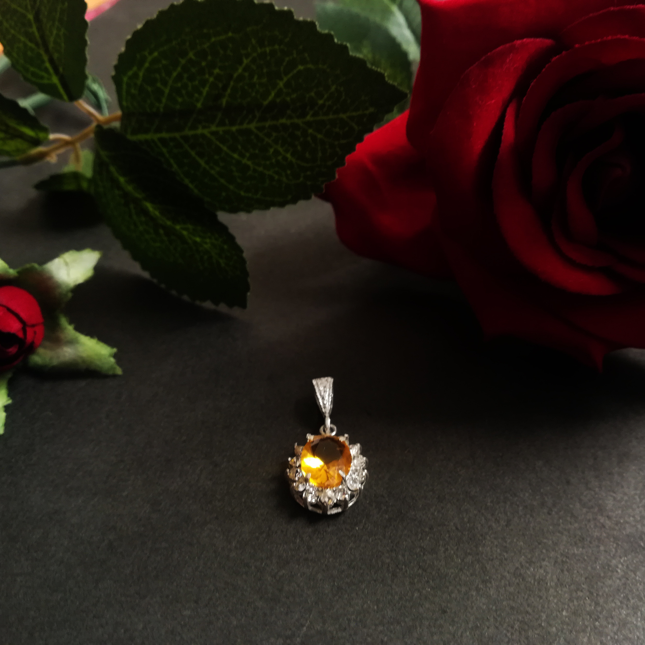 نیم ست نقره زنانه سلین کالا مدل سیترین ce-sit1