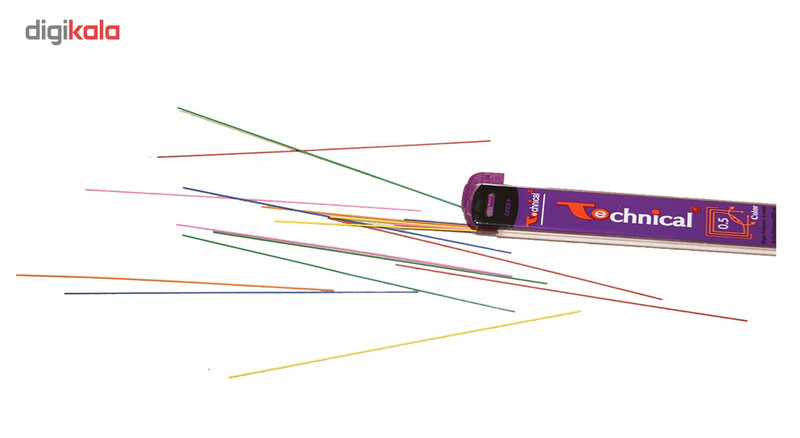 نوک مداد نوکی 0.7 میلی متری تکنیکال مدل رنگی 20 عددی نوک مداد نوکی 0.7 میلی متری تکنیکال مدل رنگی 20 عددی