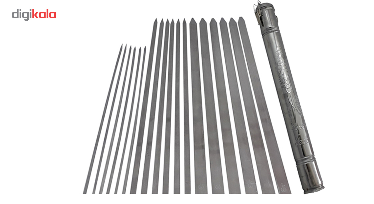 غلاف سیخ استیل به همراه 18عدد سیخ استیل مدل M255