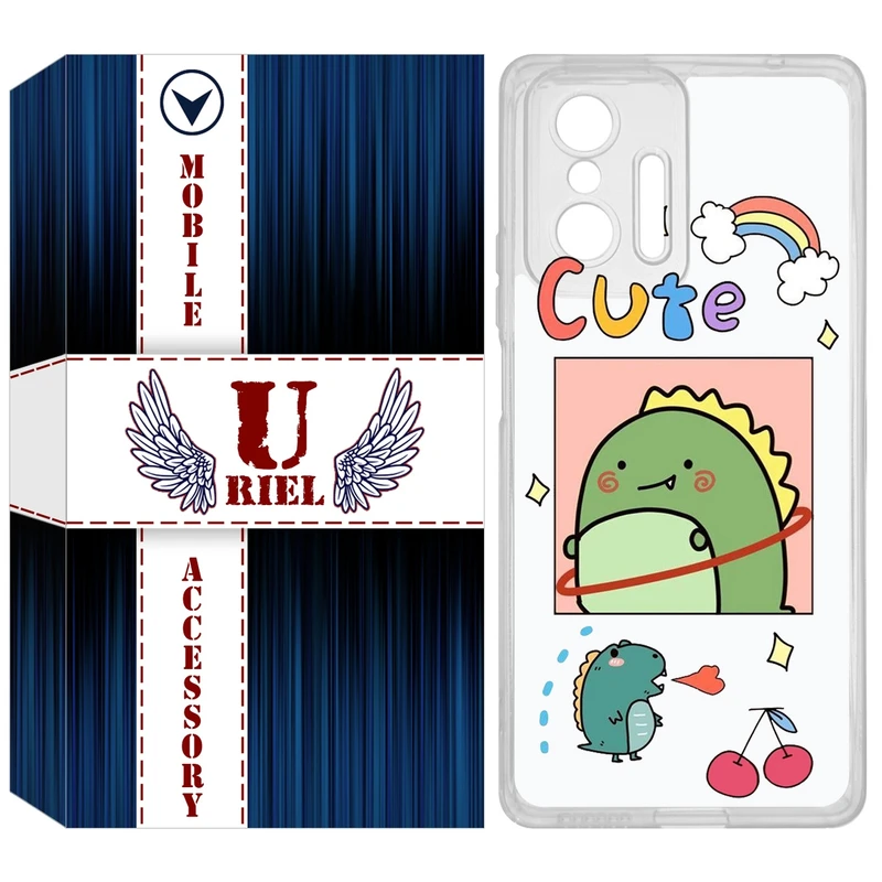 کاور یوریل مدل Clear کد 20 طرح دایناسور مناسب برای گوشی موبایل شیائومی 11T / 11T Pro