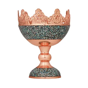 آجیل خوری فیروزه کوبی مسی مدل ساده کد 11