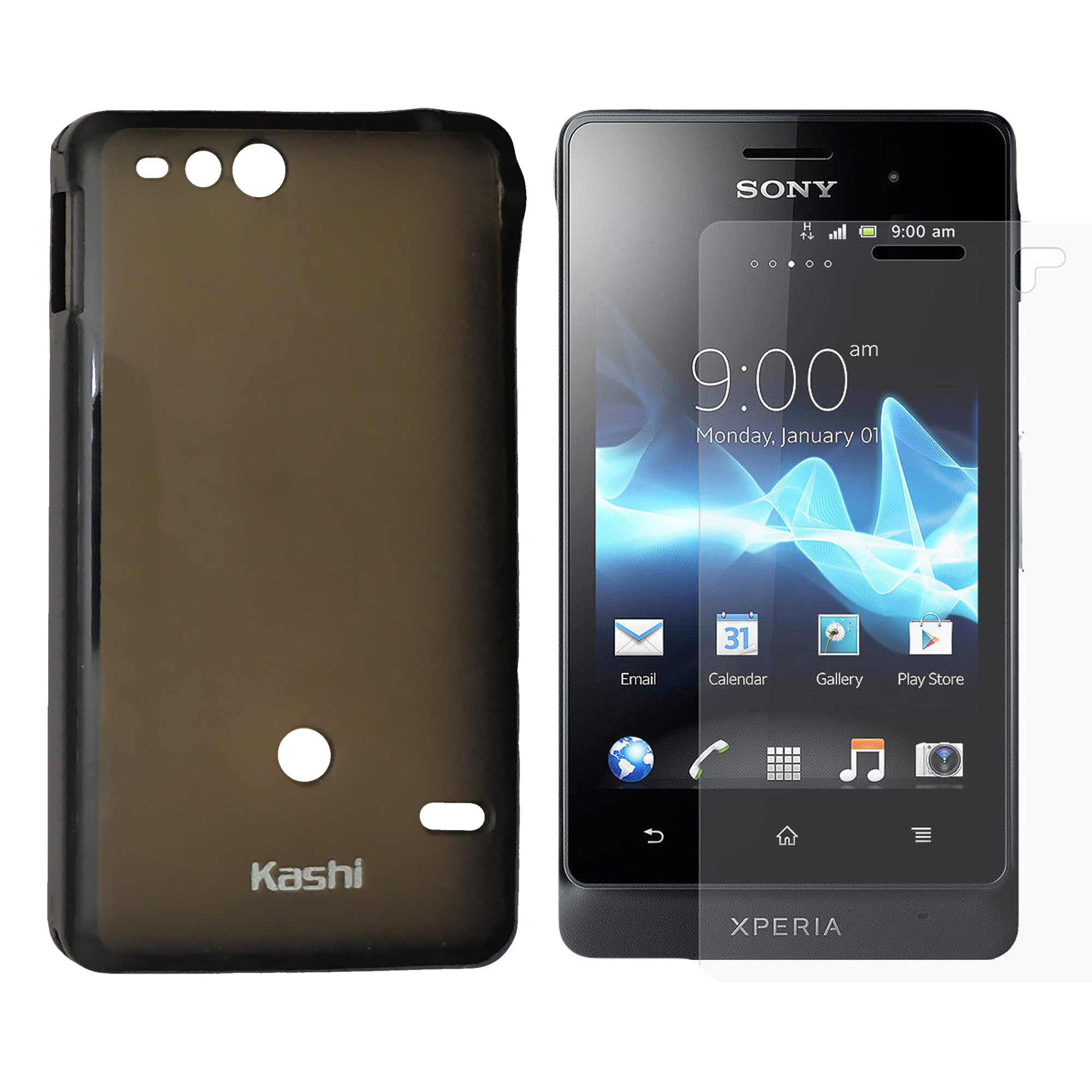 کاور کاشی مدل Mc-04 مناسب برای گوشی موبایل سونی Xperia Go / ST27i به همراه محافظ صفحه نمایش
