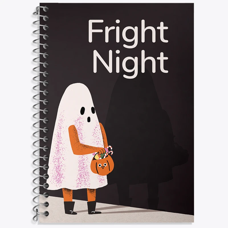 دفتر زبان 50 برگ خندالو مدل سه خط طرح هالووین کد N2581