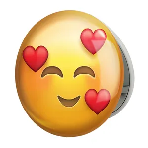 آینه جیبی خندالو طرح ایموجی مدل تاشو کد 24673 