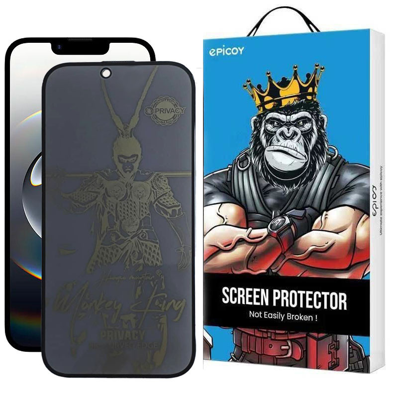 محافظ صفحه نمایش حریم شخصی اپیکوی مدل wukong privacy مناسب برای گوشی موبایل اپل iPhone 16e/13/13 Pro/14