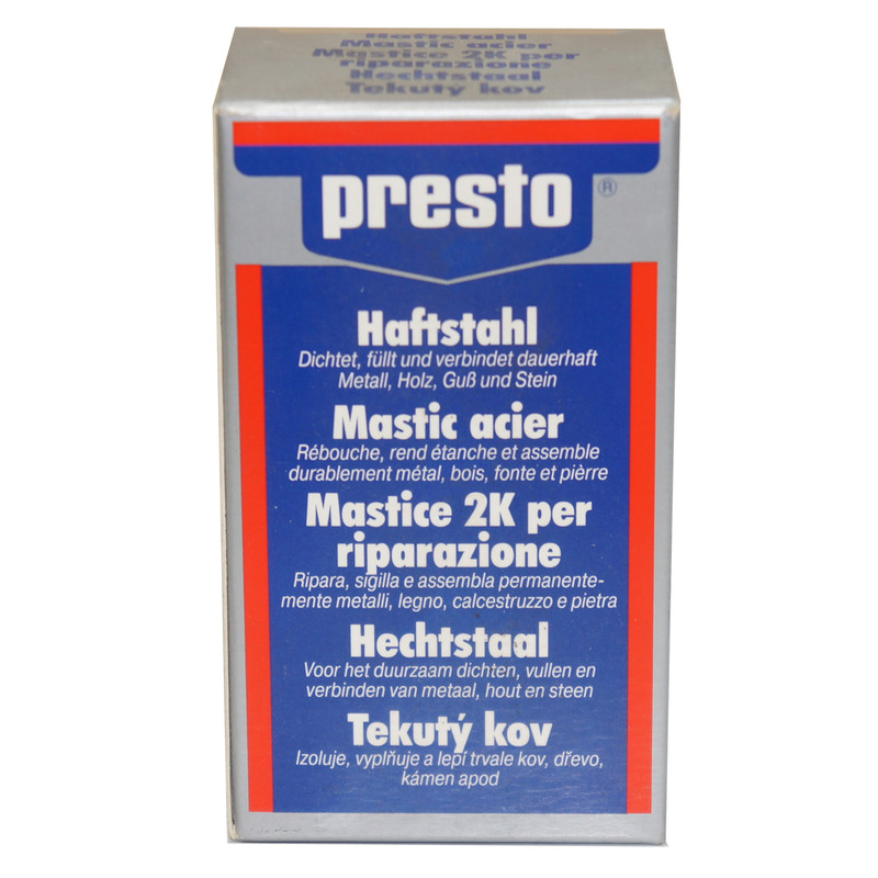 چسب و بتونه استیل دوجزئی مدل Presto حجم 125 گرمی
