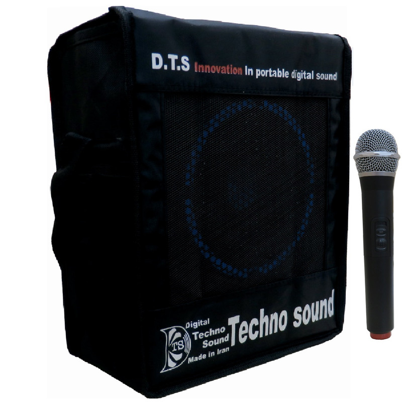 مجموعه اکو همراه شارژی 6 اینچ تکنوسوند مدل TS100W به همراه میکروفون