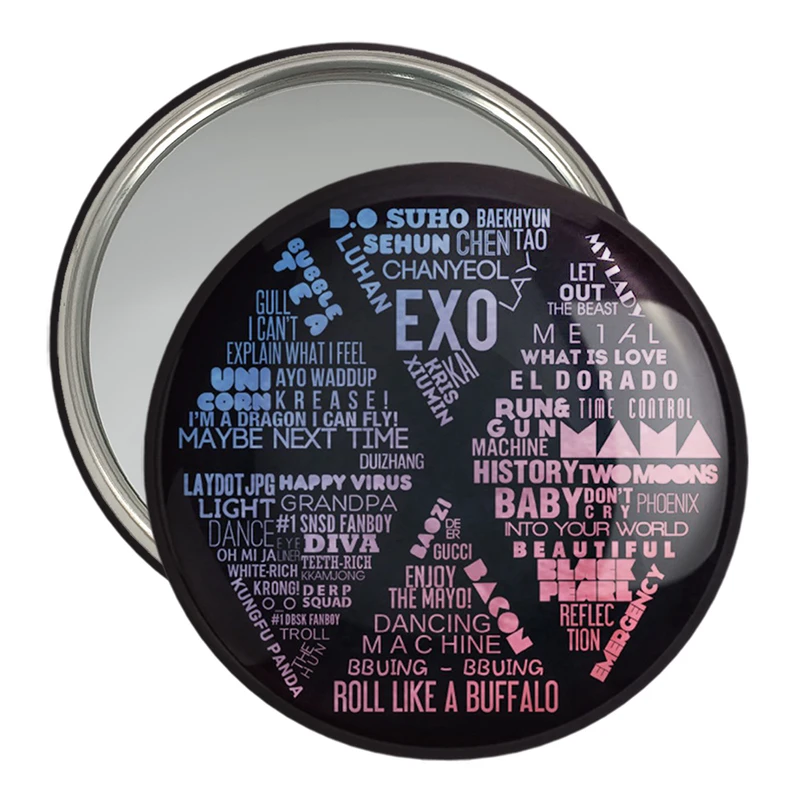 آینه جیبی خندالو مدل گروه موسیقی اکسو EXO  کد 2536