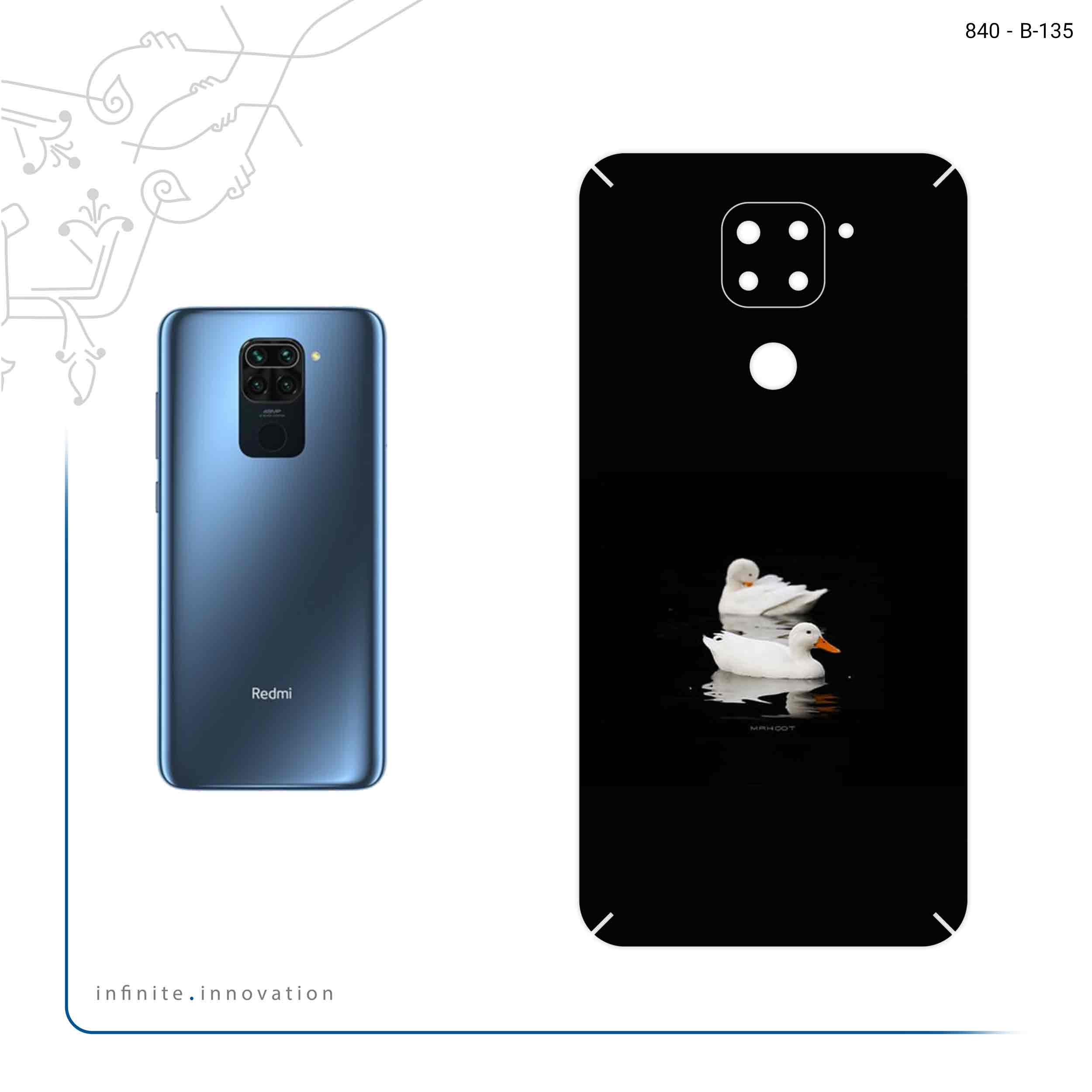 برچسب پوششی ماهوت مدل Duck مناسب برای گوشی موبایل شیائومی Redmi 10X