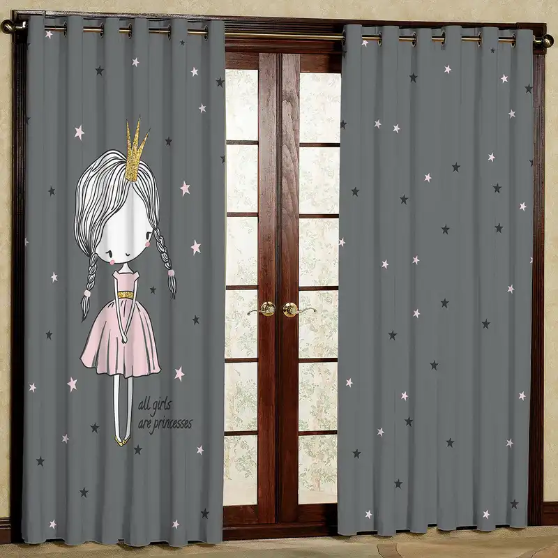 پرده مدل دختر مخمل پانچی کد 1727 سایز 140x280 سانتی متر