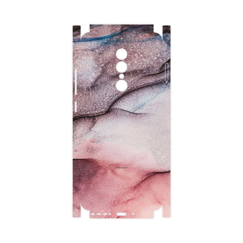برچسب پوششی ماهوت مدل Smoky pink marble-FullSkin مناسب برای گوشی موبایل جی ال ایکس Shahin