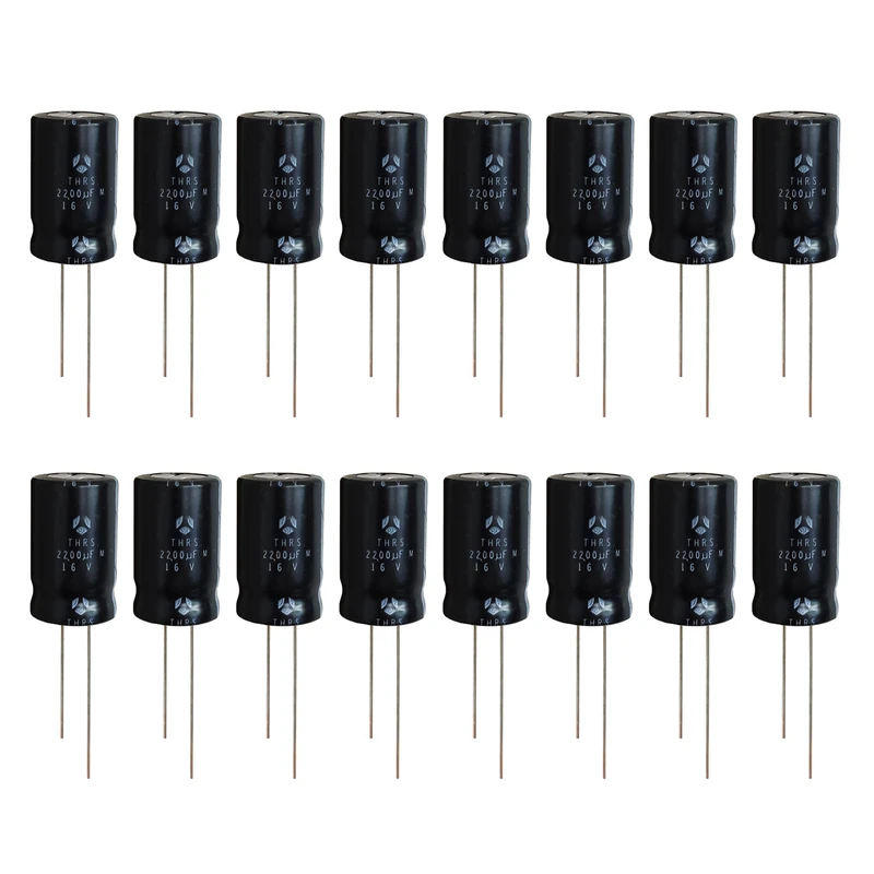 خازن الکترولیت 2200 میکروفاراد 16 ولت مدل SK-220016 بسته 16 عددی