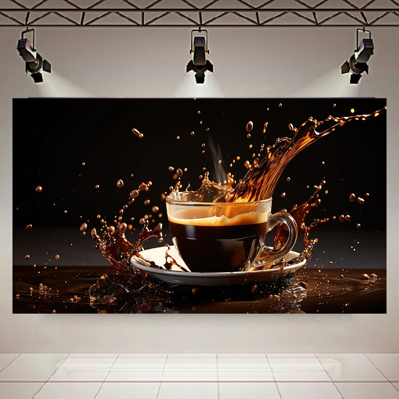 پوستر طرح بک لایت قهوه مدل پرواز قطرات کد AR31724